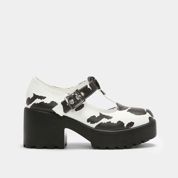 Sai cow print mary janes 'nettie edition'
