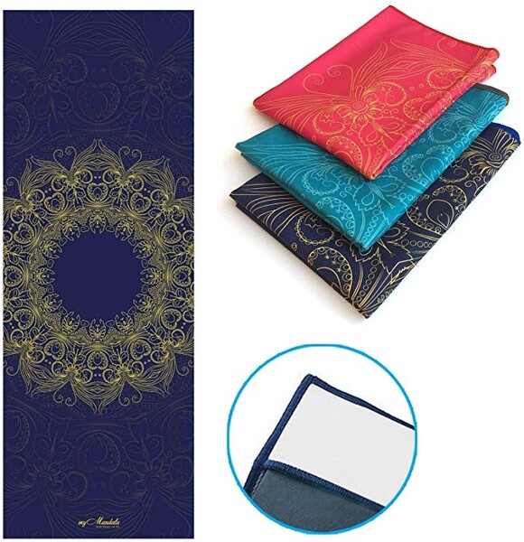 Mymandala Serviette de yoga 61 x 182,9 cm - antidérapant, Ultra absorbant, Super Doux et confortable en microfibre chaud Serviette de yoga. lavable en machine. Idéal pour le Hot Yoga, Pilates, Sports: Amazon.fr: Sports et Loisirs
