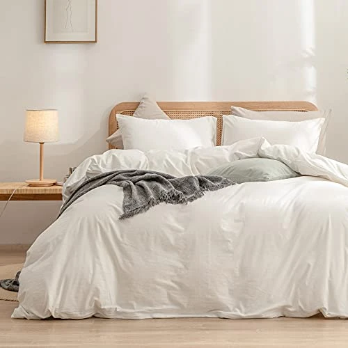BESTOUCH | Duvet Cover Set 100% Washed Cotton 