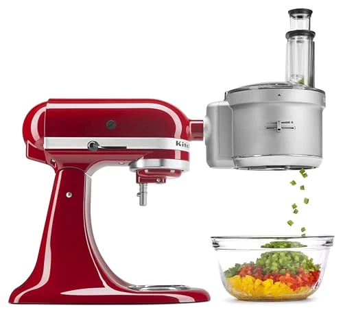 KitchenAid Accessoire Robot Ménager - 5KSM2FPA - Robot Cuisine Multifonctions pour KitchenAid Robot Pâtissier - Rapeuse - Coupe Légumes en Tranches, Juliennes ou dés