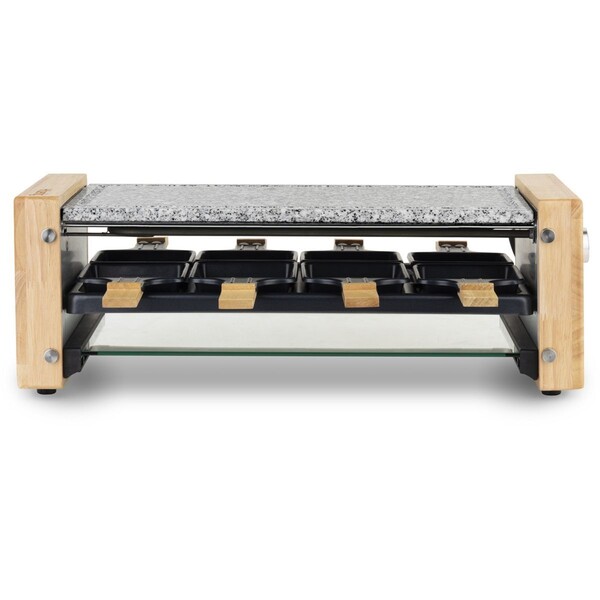 Raclette et pierre à cuire 8 personnes design bois - WOD12