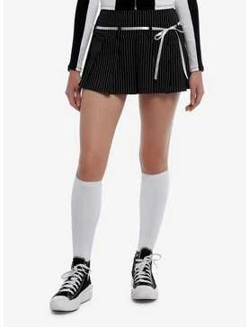 Sweet Society® Black & White Pleated Pinstripe Ribbon Skirt