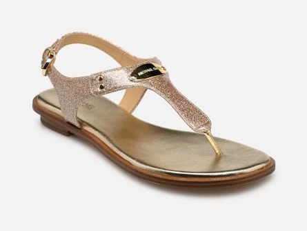 Sandales - MK PLATE THONG 2 - Or et bronze