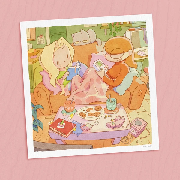 Illustration exclusive de Julien Neel imprimée "Le canap"