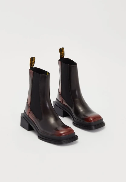 MAYBOLE CHELSEA - Bottines à plateau - black/cherry red