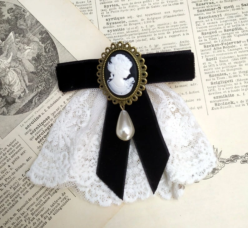 — etsy, cameo brooch