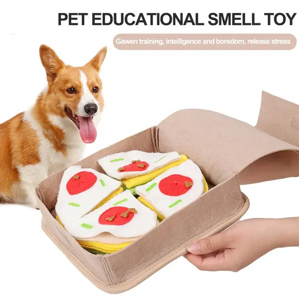 6.11€ 52% de réduction|Jouet reniflant pour animaux de compagnie, forme de boîte à pizza, polymères d'alimentation, UNIS issant Beaumont, jouet intime soucieux, mangeoire lente, encourager les compétences de recherche, polymères | AliExpress
