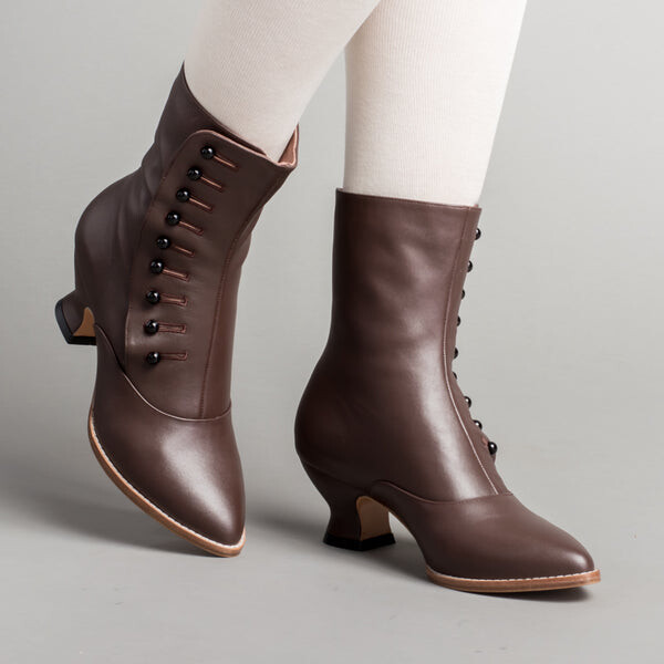 Tavistock Women's Victorian Button Boots (Brown)