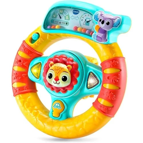 VTech - P'tit Volant des découvertes – Volant Bébé / 6 Mois-3 Ans – Version FR, Taille Unique