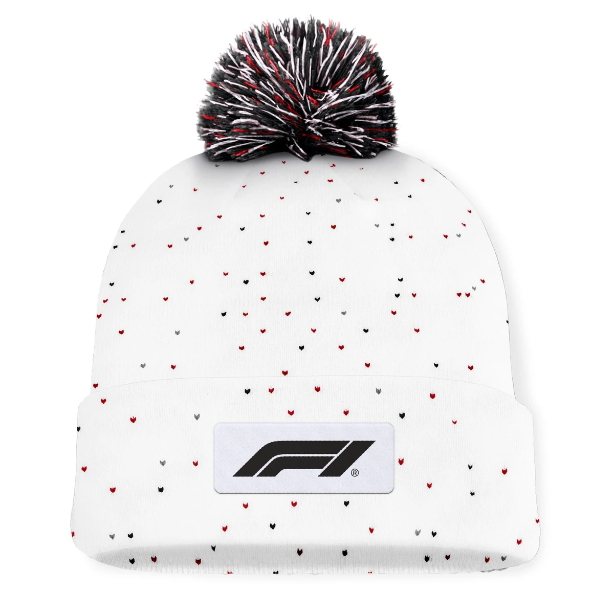 Formula 1 Bokeh Pom Beanie - White - Womens
