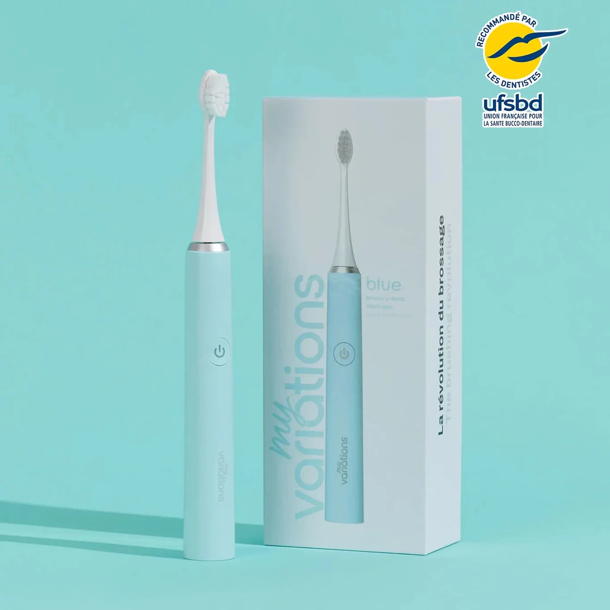 Brosse Bleue + Étui + Support