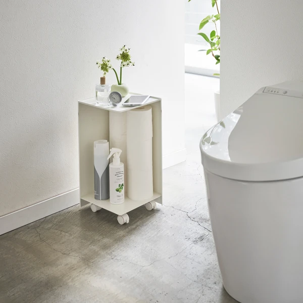 Meuble à roulette rangement wc Tower