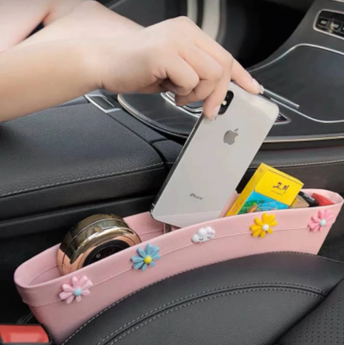 Car accessories interior car storage box seat gap car organizer mobile phone card pocket car gadget Cup Drink Holder CuteCarAccessoriess