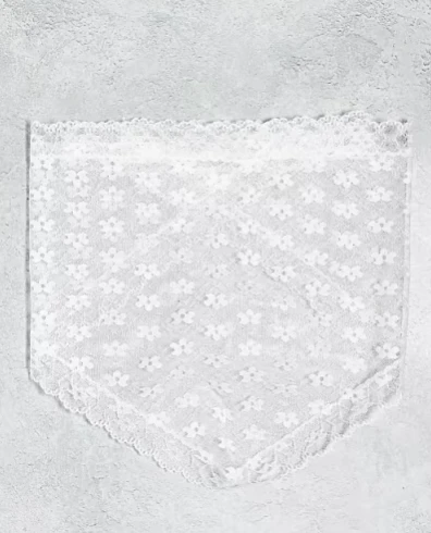 DesignB London - Foulard bohème en dentelle - Blanc