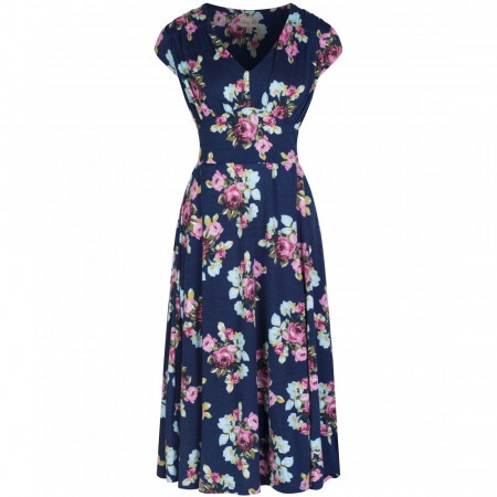 Willow' Navy Floral Day Dress