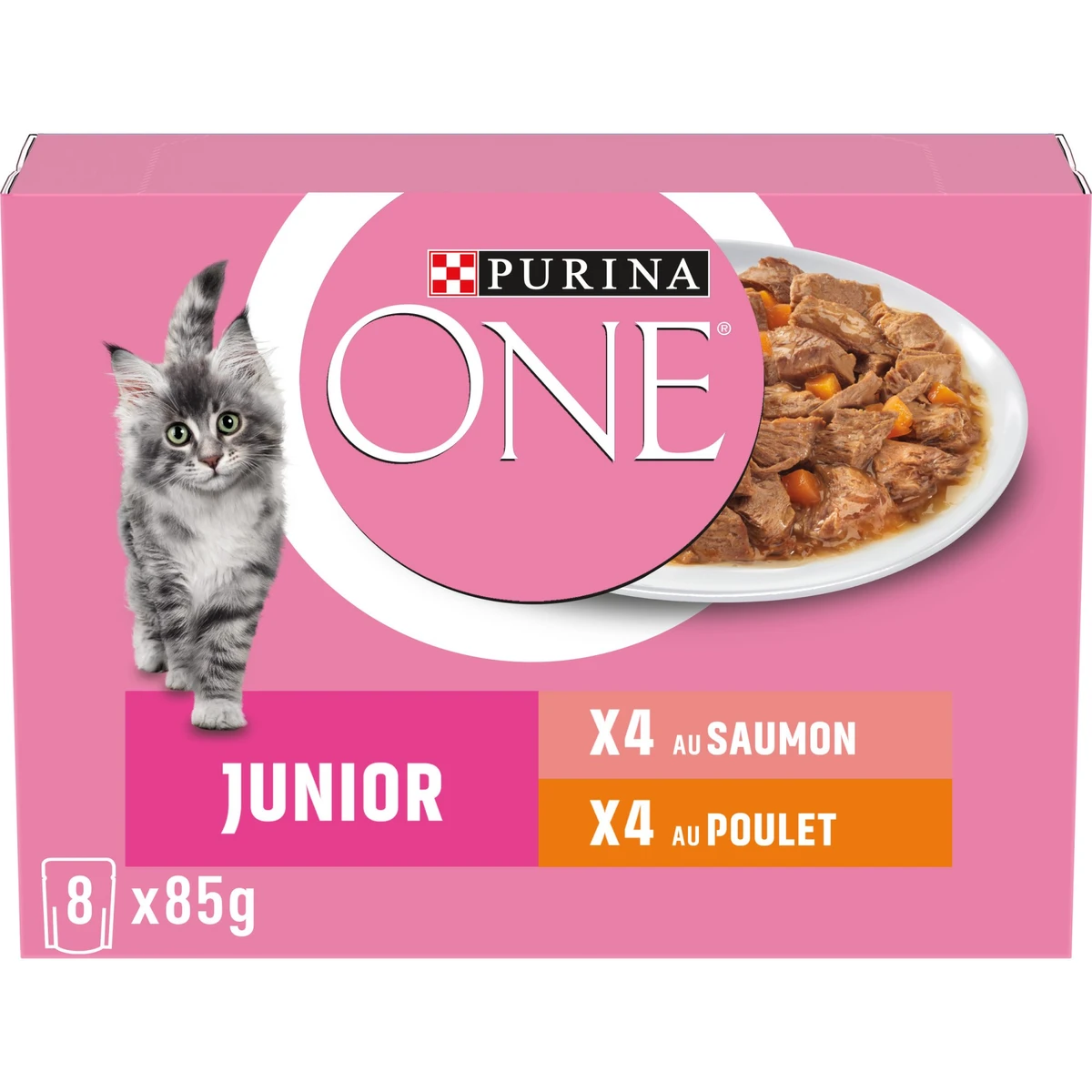 PURINA ONE Chat Junior - Sachet pour chaton 8X85G