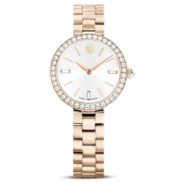 Montre Certa, Fabriqué en Suisse, Bracelet en métal, Ton doré, Finition champagne doré