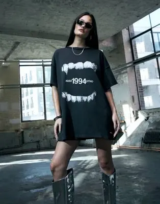Murci - T-shirt oversize à motif Studio - Noir