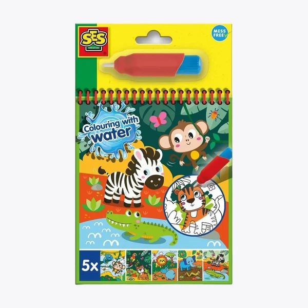Livre de Coloriage à l'Eau avec Stylo à Eau - Safari