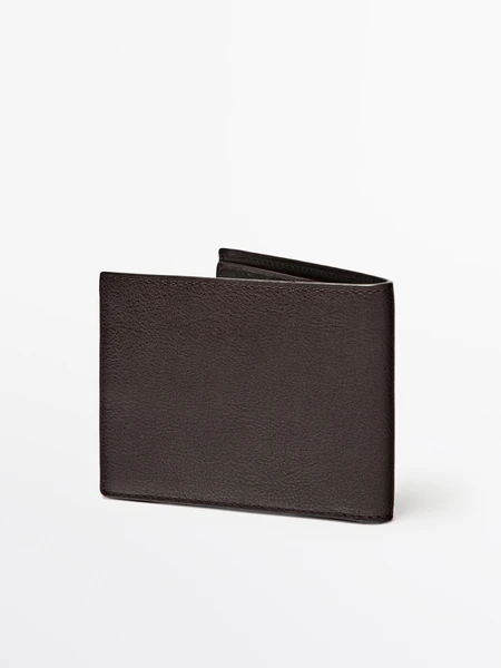  PORTEFEUILLE FORMAT PAYSAGE EN CUIR NAPPA