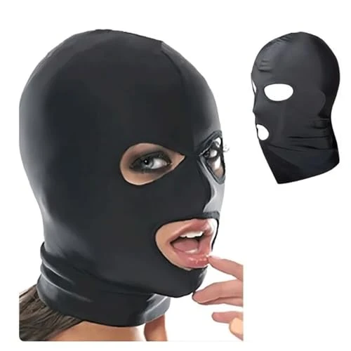 XKNANXCA Cagoule Respirante Coiffure complète - Masque Respirant élastique Noir pour Cosplay - Unisexe - pour fête d'halloween-Nior