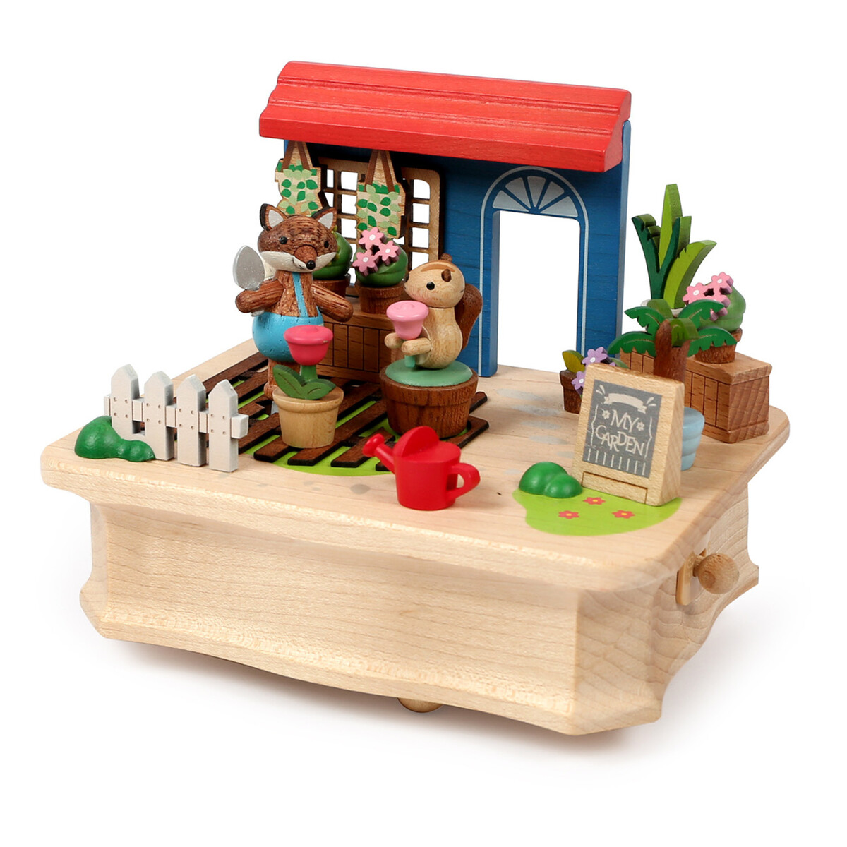 Boite à musique en bois Renard