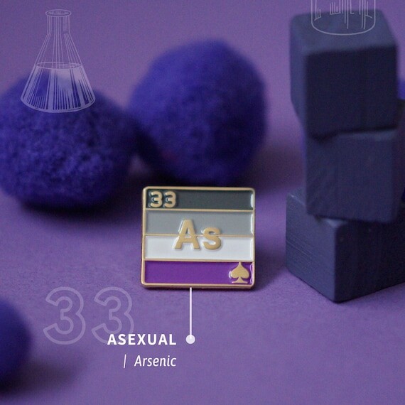 Asexual Pride Badge - Ace Pride - queer - pride - queer chemistry - lgbtqi - lgbt pride