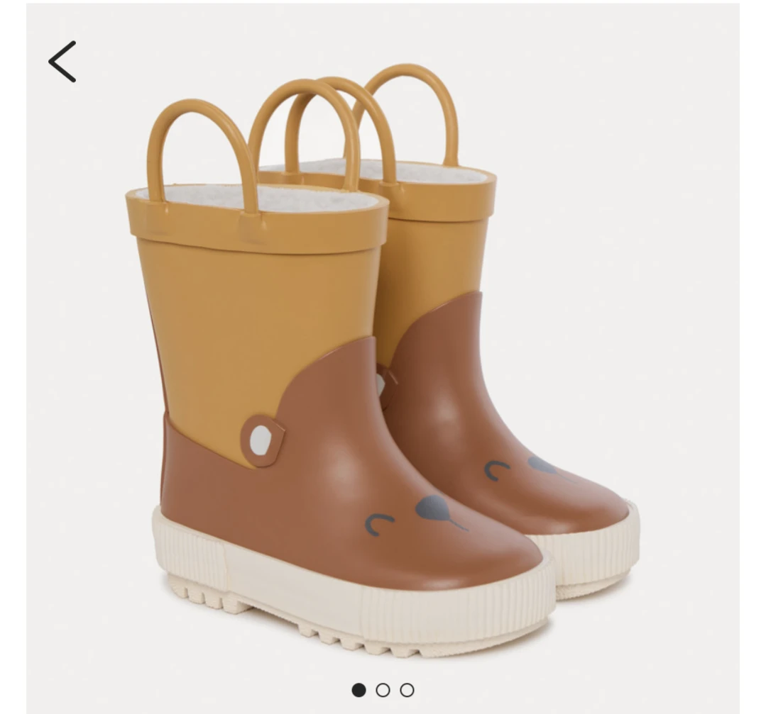 Bottes de pluie ludiques ourson à anses pour garçon