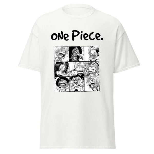 One Piece Crying Faces T-Shirt – Manga Panel Style Anime Tee