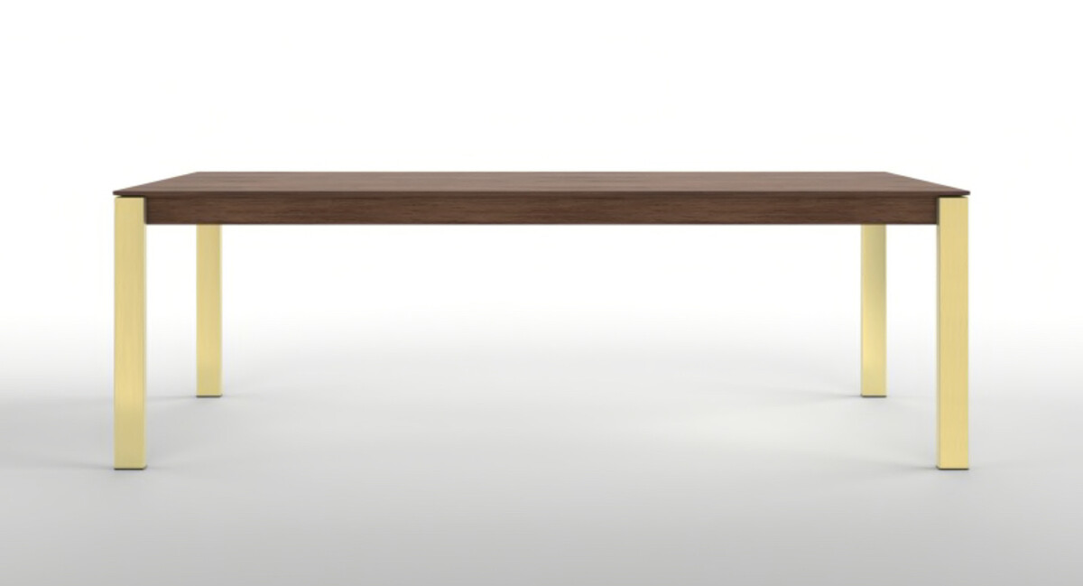 Table doré et bois 10 pers
