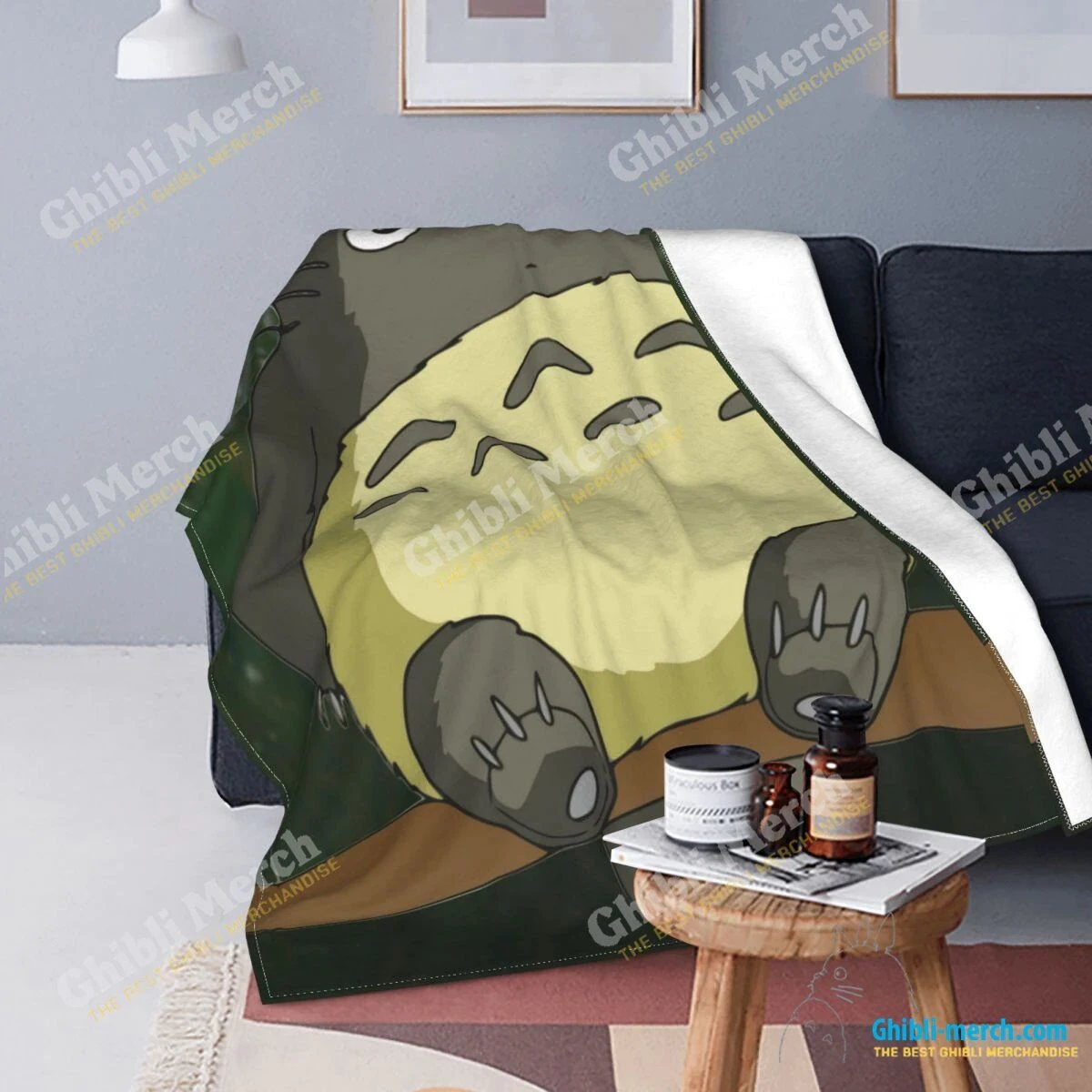 My Neighbor Totoro Throw Blanket For Sale - Ghibli Merch Store - Official Studio Ghibli Merchandise