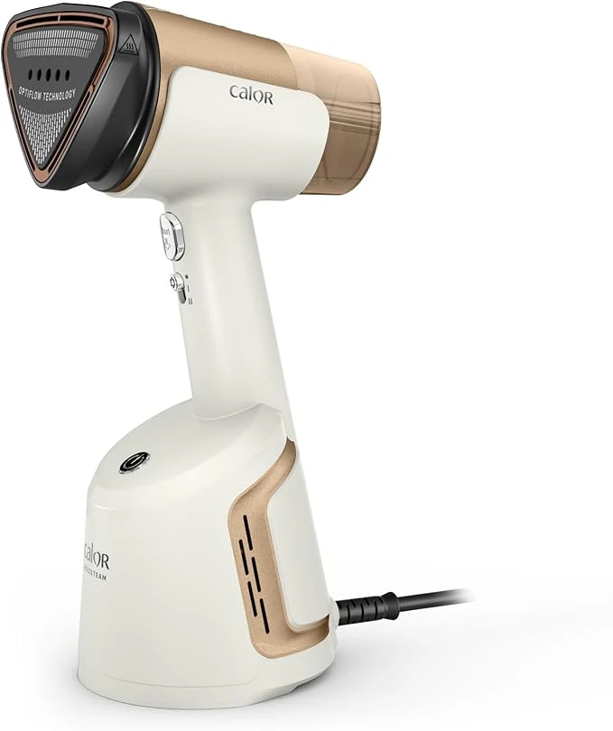 Calor AeroSteam défroisseur à main, Nouvelle technologie révolutionnaire, Résultats d’un fer à repasser en un seul passage, Rapide, Facile d'utilisation sans crochet, Fabriqué en France, DT9820C0