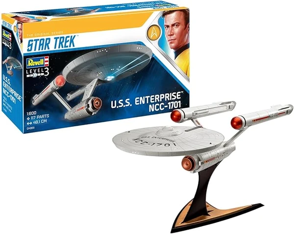 Revell 04991 maquette Star Trek U.S.S. Enterprise Ncc-1701 James KIRK, 1/600, 4991, Blanc