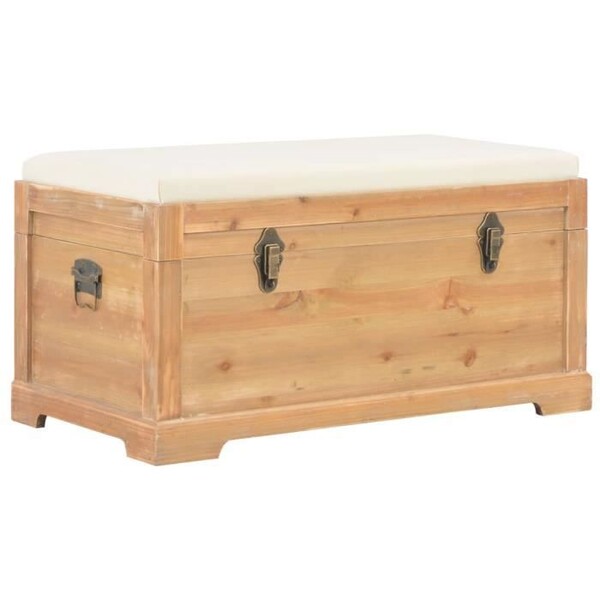 :-)932990 Banc de rangement, Style Contemporain Design, Coffre de rangement avec coussin 80x40x40 cm MDF