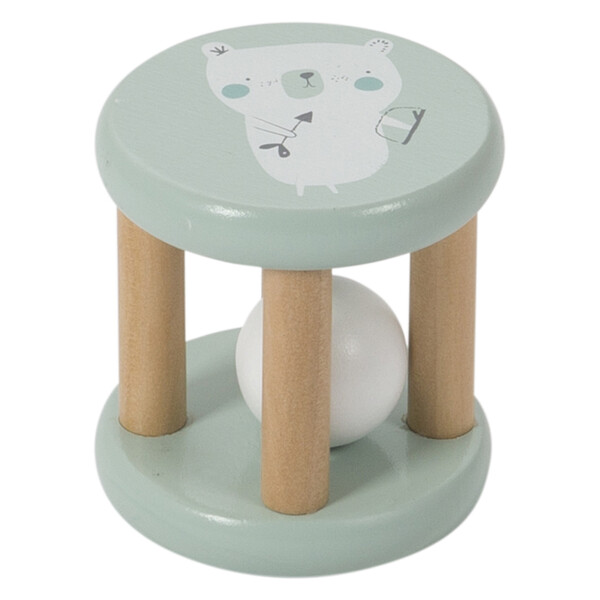 Hochet Boule en Bois Aventure - Menthe