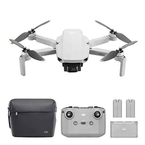 Bundle Fly More DJI Mini 2 SE, Mini drone caméra pliable, léger avec vidéo 2,7K, Modes intelligents, Transm. vidéo 10 km, Temps de vol 31 min, Moins de 249 g, Facile à utiliser, Batteries supp.