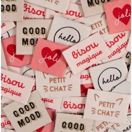 Étiquettes tissées assortiment Cosy x5 - IKATEE