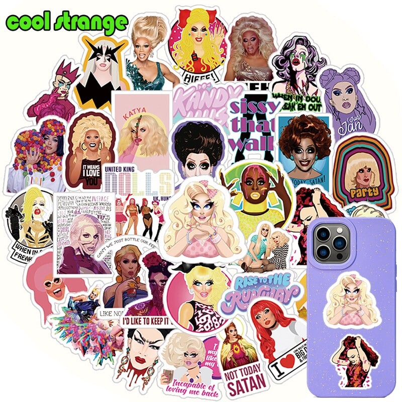 10/30/50PCS RuPaul's Drag queen Course Maquillage Série Autocollants Pour Ordinateur Portable Skateboard Moto Casque Téléphone Scrapbook Hoverboard