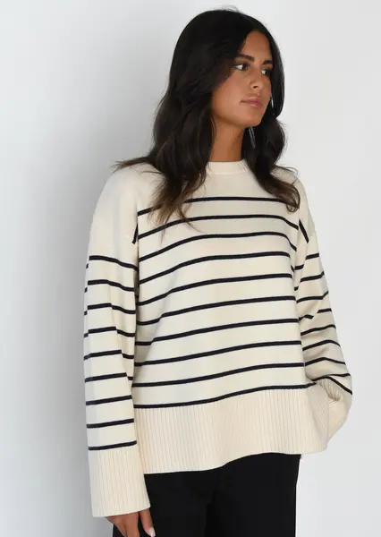 Pull en maille à rayures