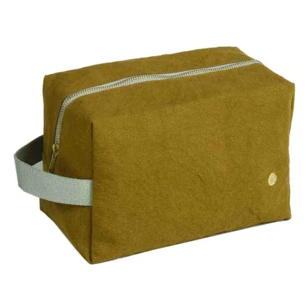 La cerise sur le gâteau - Trousse de toilette Cube en coton bio Iona - Gold | Smallable