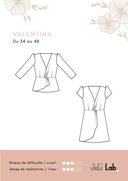 Robe/Blouse Valentina - Patron Couture PDF