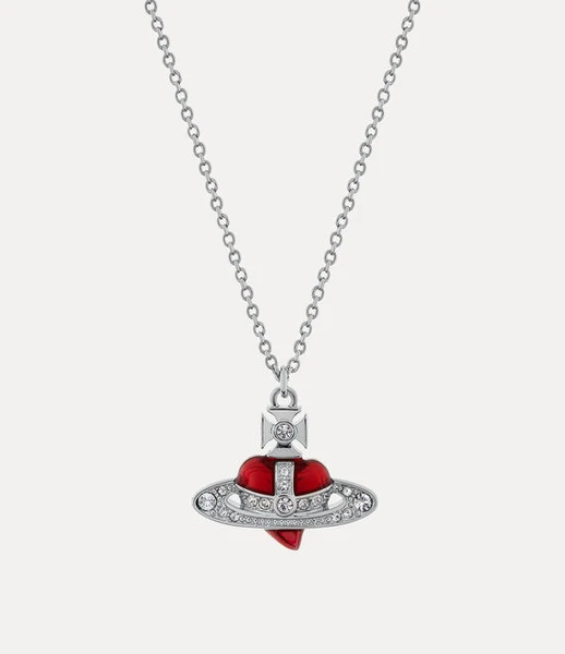 New Diamante Heart Pendant Necklace