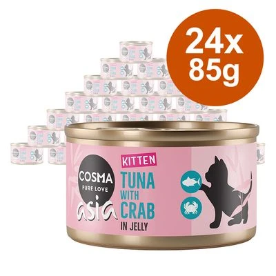 Lot Cosma Asia Kitten en gelée 24 x 85 g pour chaton 