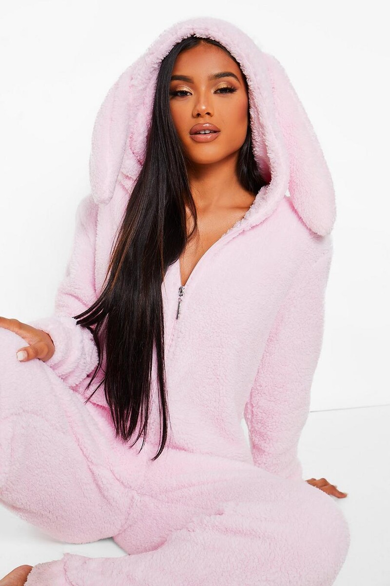 Onesie polaire avec oreilles de lapin
