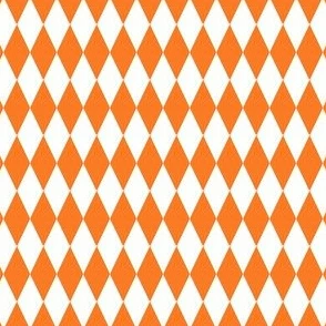 Harlequin Diamond Circus Orange Fabric | Spoonflower