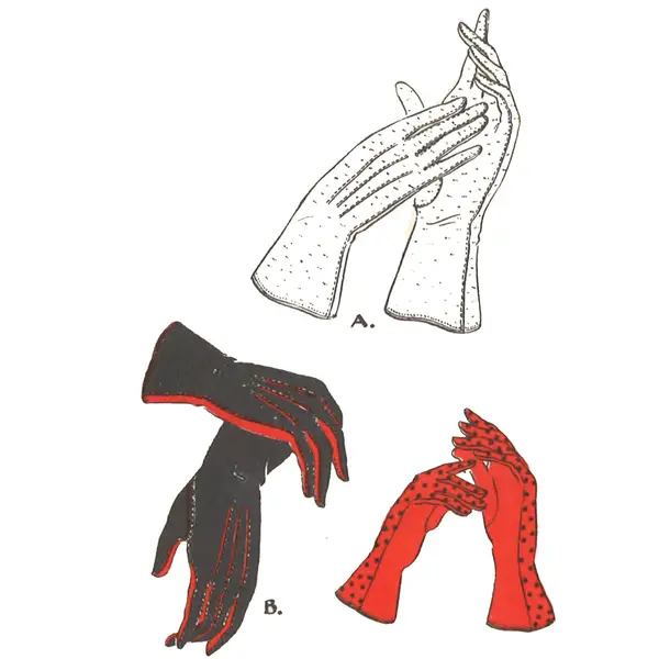 Modèle des années 1940, gants en feutre de cuir Chamois, Dusters - Main 6.5