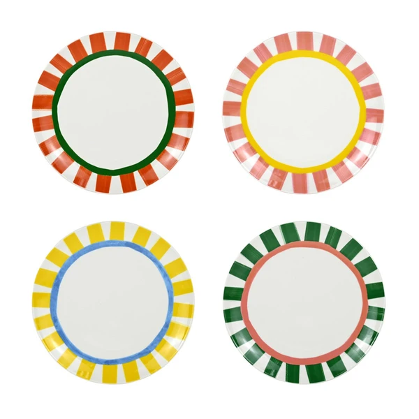 Set de 4 assiettes plates 27 cm-DOLCE VITA