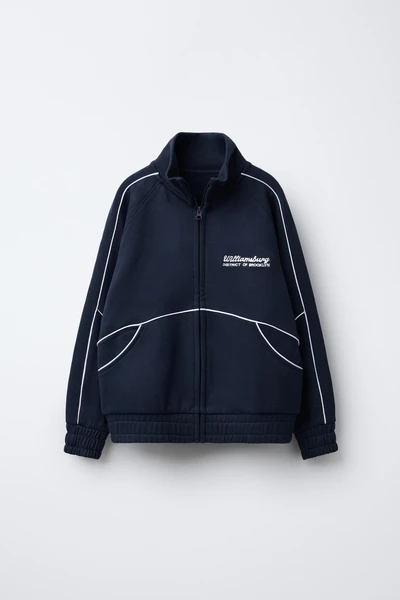 SWEAT EN MOLLETON À INSCRIPTION