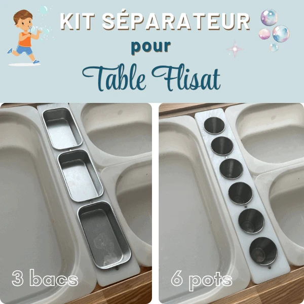 Parfait pour 1 table flisat - 1 kit séparateur bacs trofast