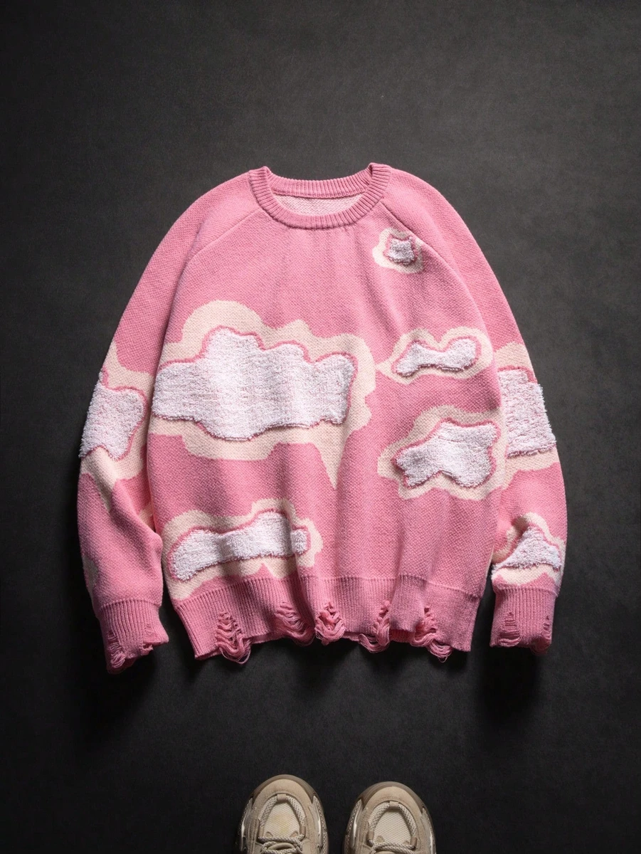 ANDREILEE CLOUD PATTERN PULLOVER SWEATER